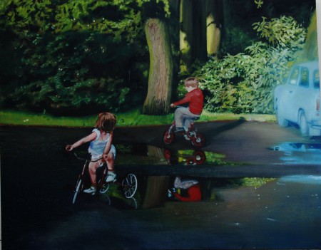 Pocsolya 110x150cm olaj vászon